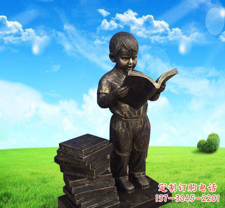 宁波记忆中的男孩——铜雕塑