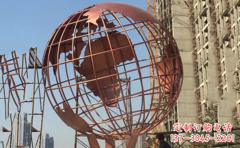 宁波锻铜不锈钢地球雕塑