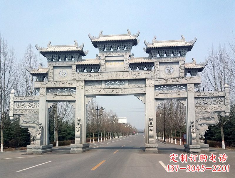 宁波中领雕塑装饰性牌坊雕塑