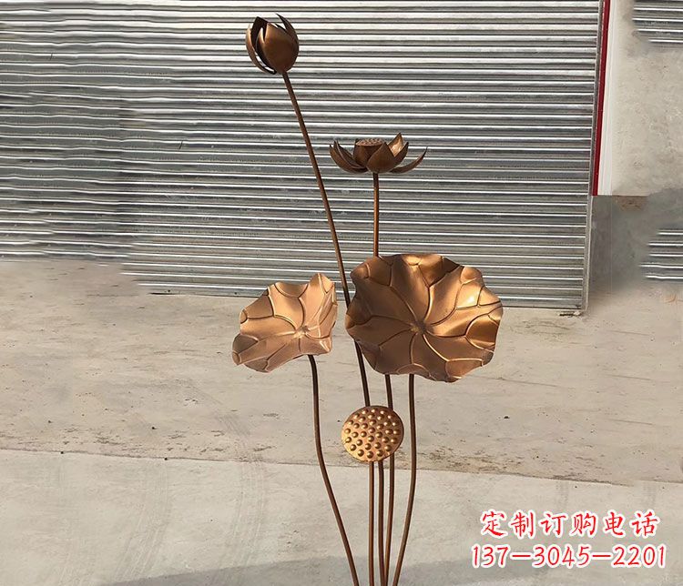 宁波锻铜不锈钢荷花雕塑