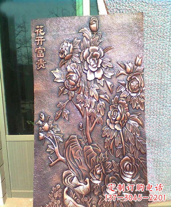 宁波锻铜牡丹雕塑