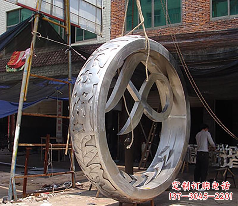 宁波精致环形不锈钢景观雕塑