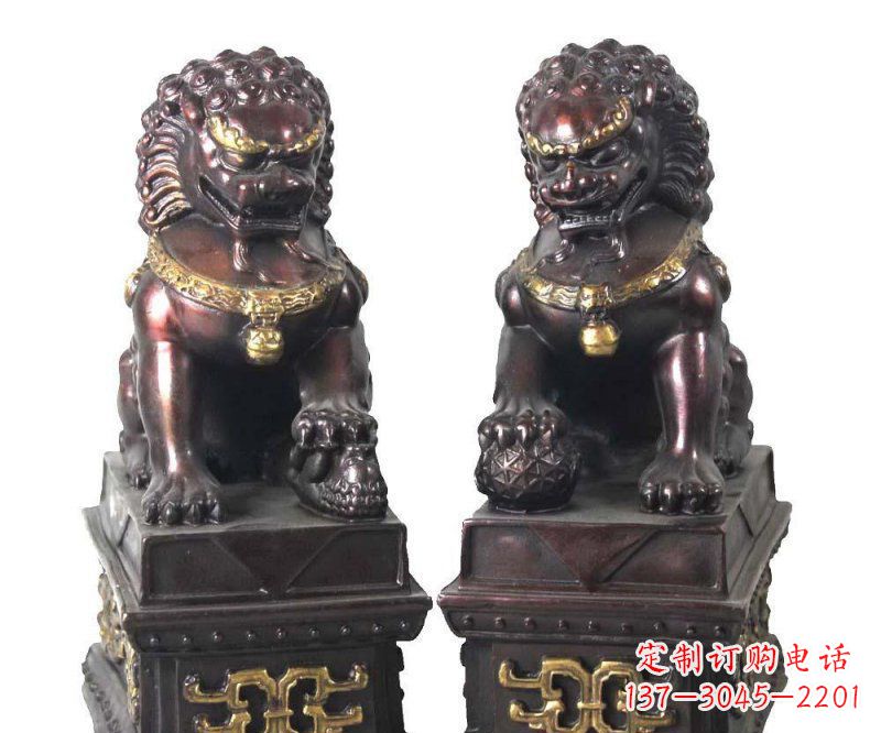 宁波传统工艺铜雕狮子雕塑