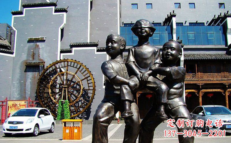 宁波精美儿童小品铜雕