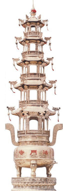 宁波传统工艺艺术精品法门寺铜香炉雕塑