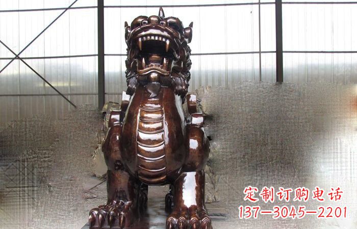 宁波来自古老文化的獬豸铜雕