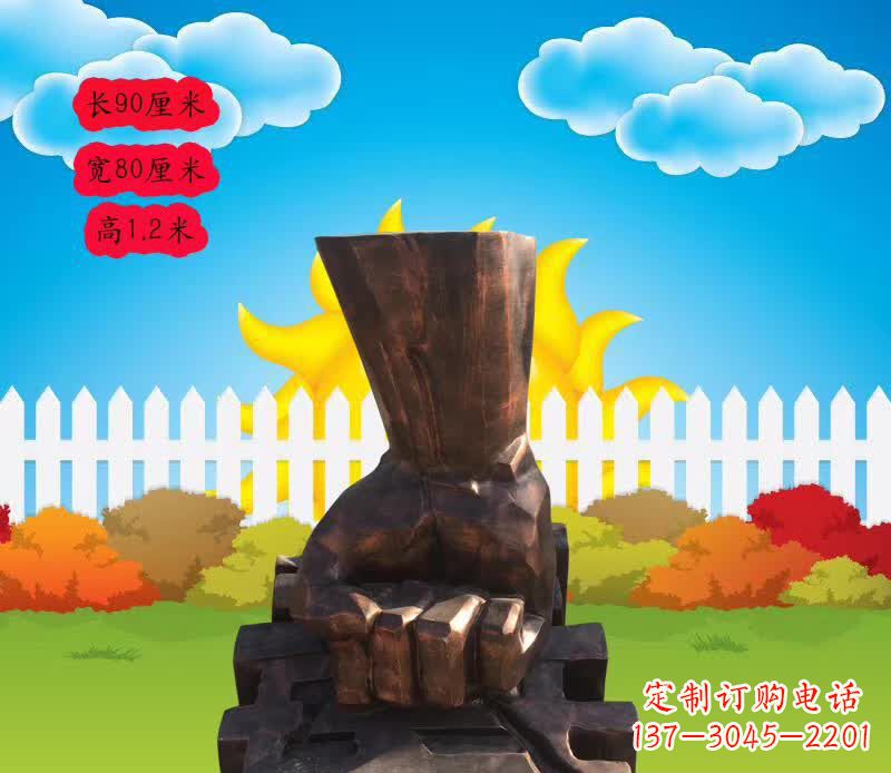 宁波精美铜拳头雕塑
