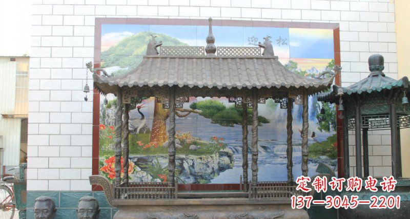 宁波方形香炉寺庙铜雕塑
