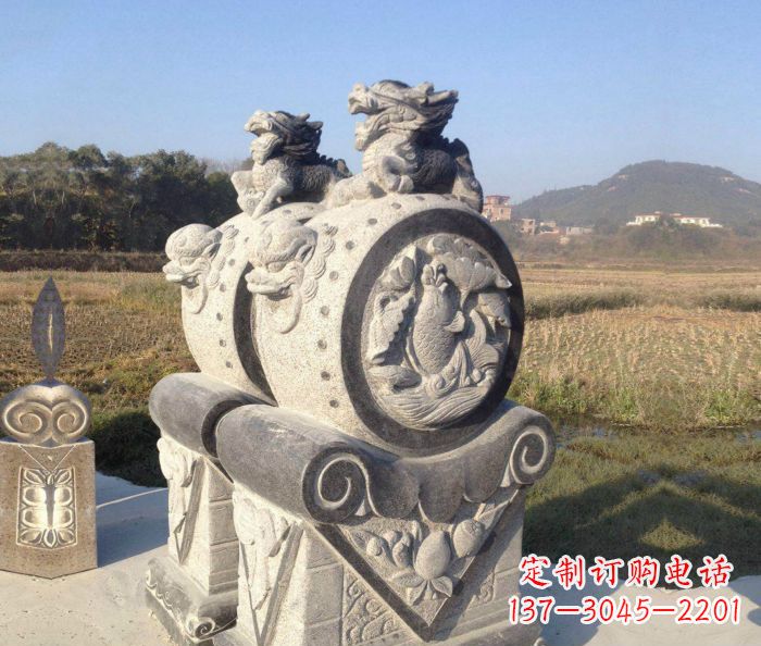 宁波仿古抱鼓石镇宅石门墩 (4)