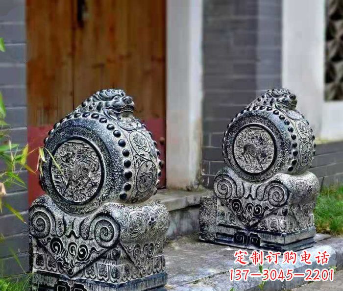 宁波仿古抱鼓石镇宅石门墩