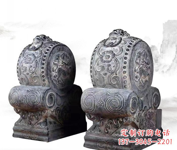 宁波仿古抱鼓石镇宅石门墩 (3)