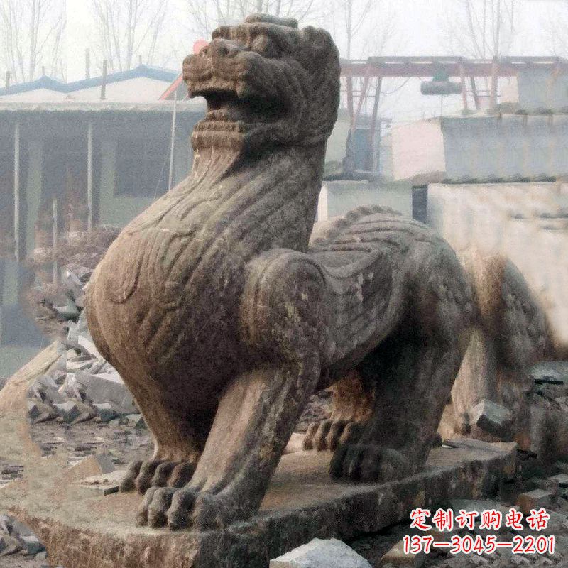 宁波仿古狴犴青石雕塑