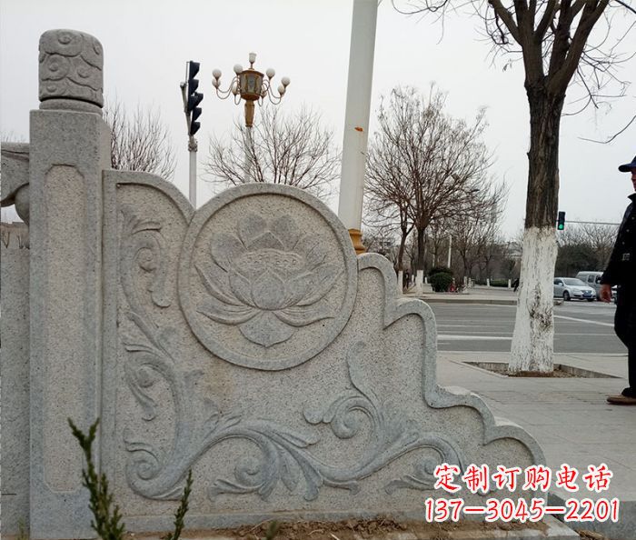 宁波仿古护城河石栏板雕塑