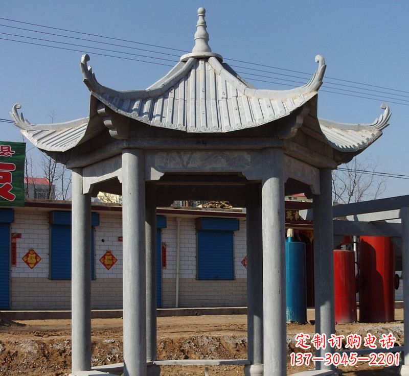 宁波精美仿古石雕凉亭