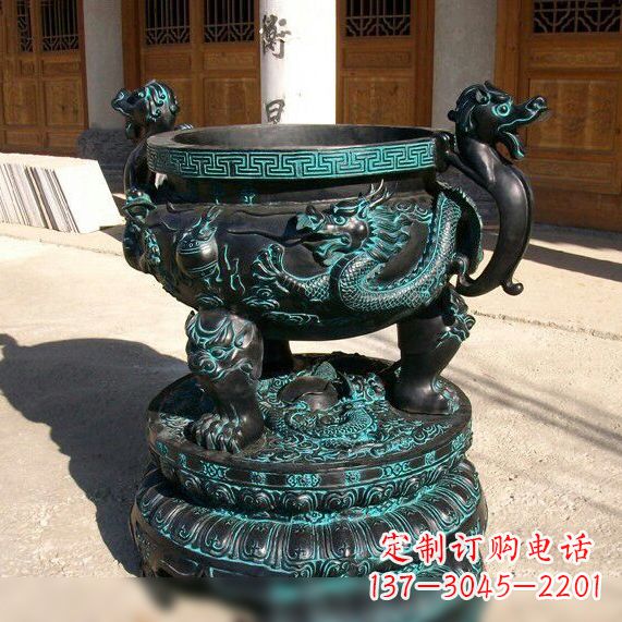 宁波传统工艺青铜龙雕塑