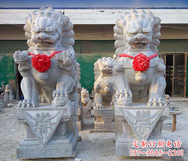 宁波传统风格狮子石雕