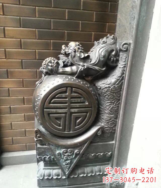 宁波精美仿古门墩铜雕