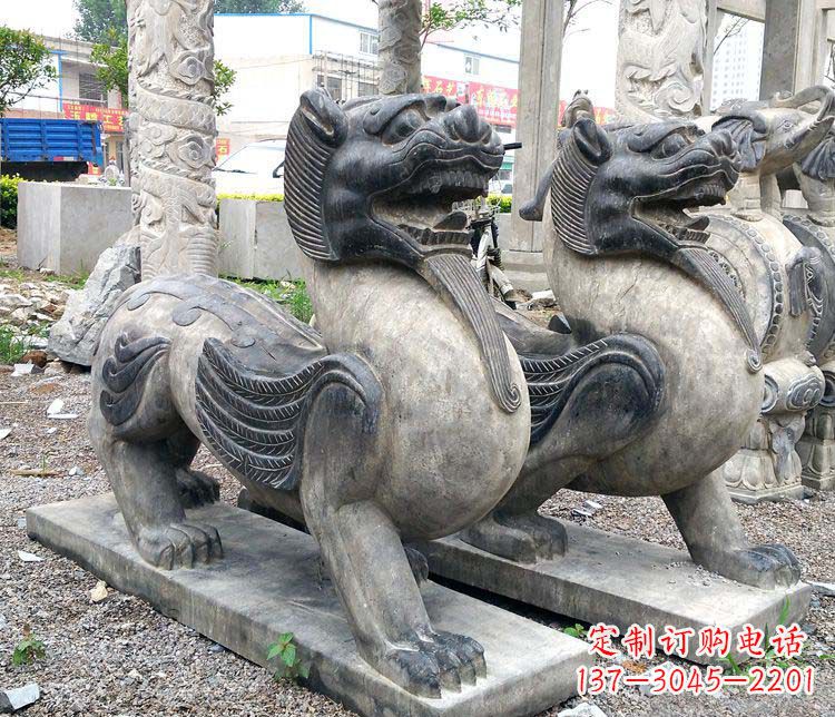 宁波工艺精湛的仿古貔貅门口招财石雕