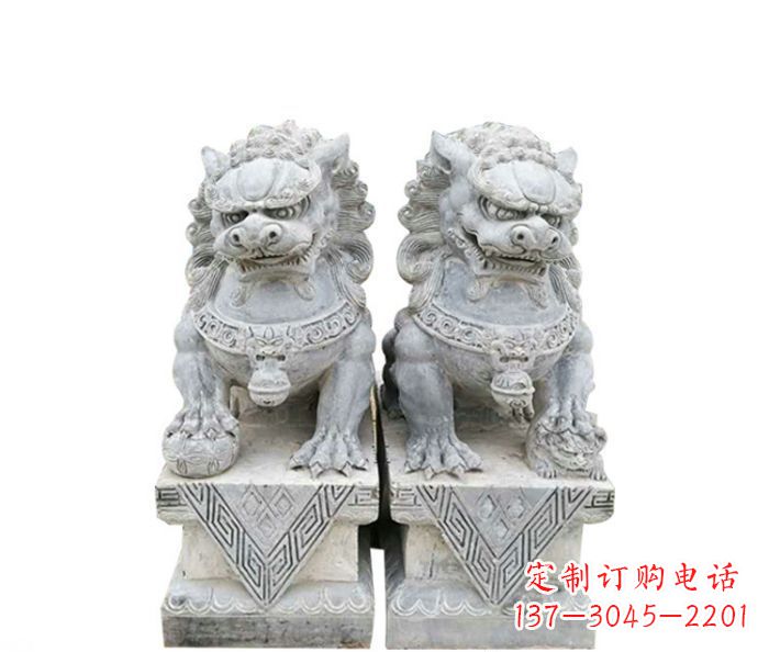 宁波古典雄狮石雕