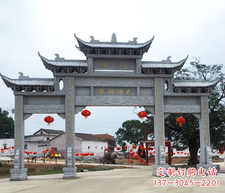 宁波精美仿古牌坊石雕