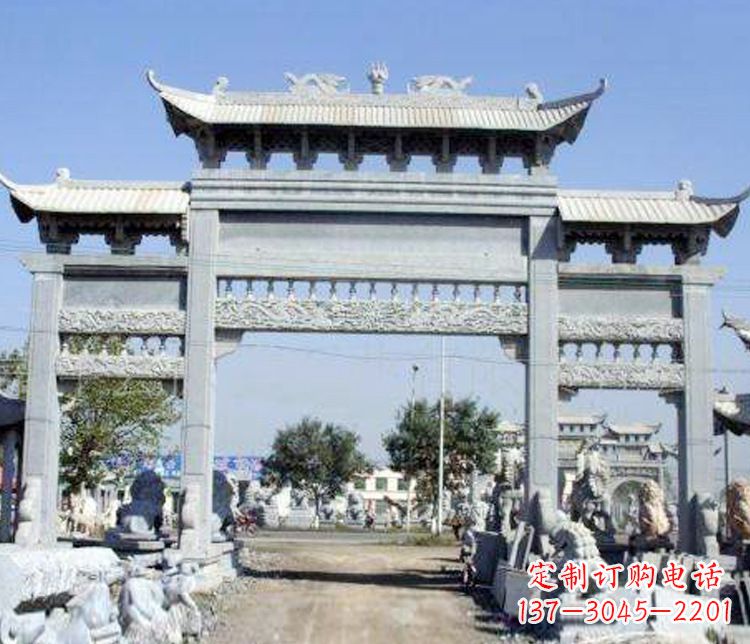 宁波仿古牌坊石雕精美定制