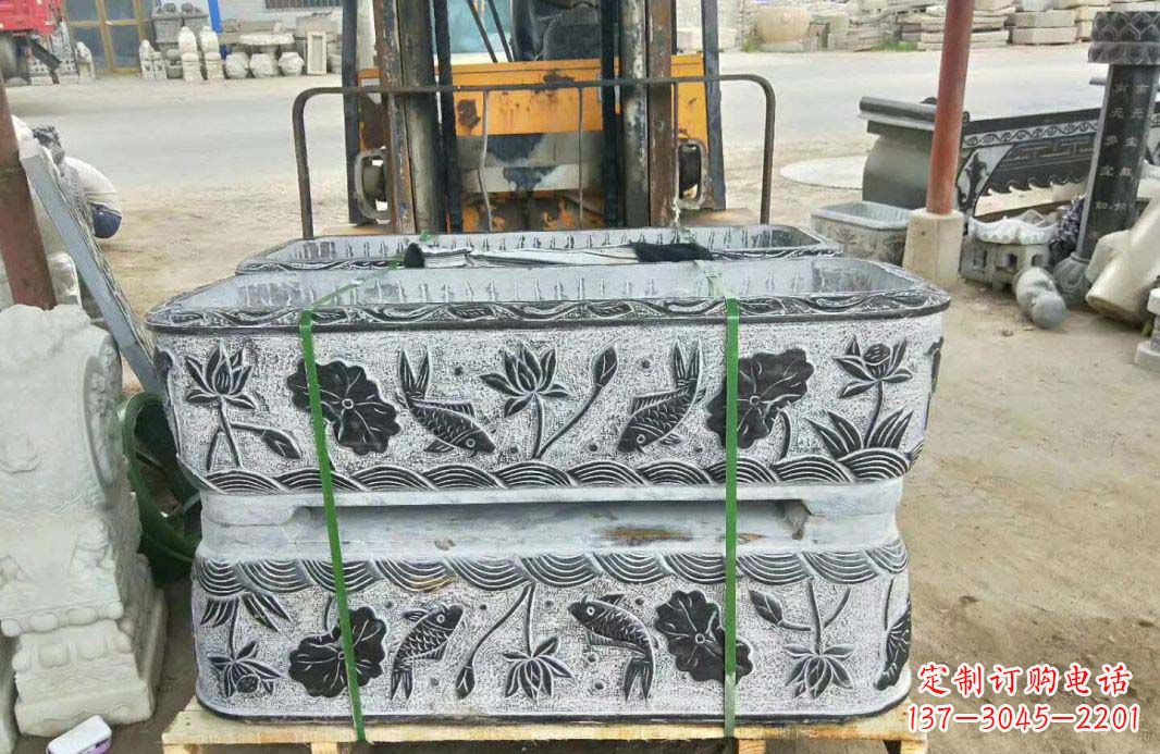 宁波精美古典仿古石水缸雕塑