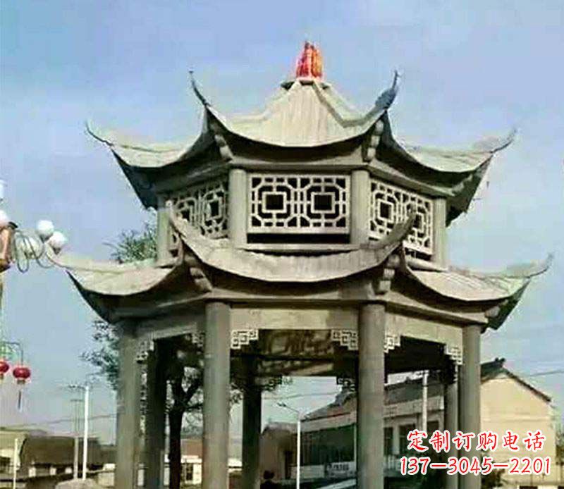 宁波精美仿古石凉亭雕塑