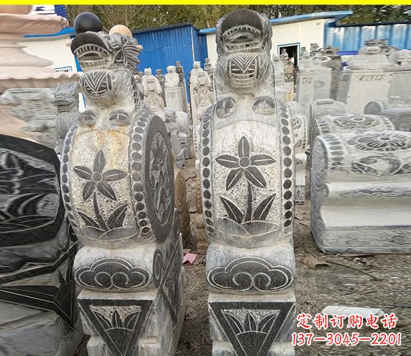 宁波仿古石门墩雕塑,传承历史文化