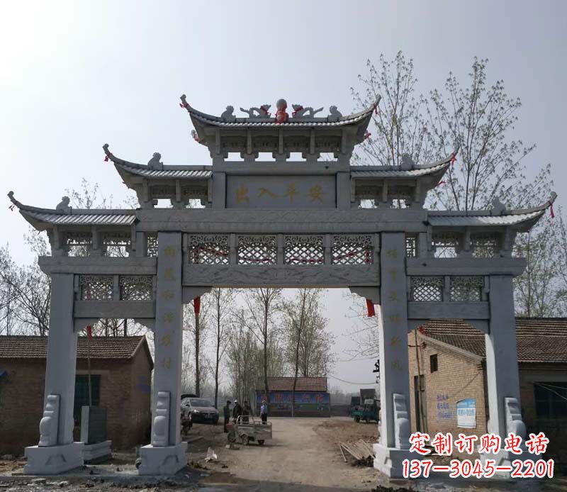 宁波仿古石牌坊石雕