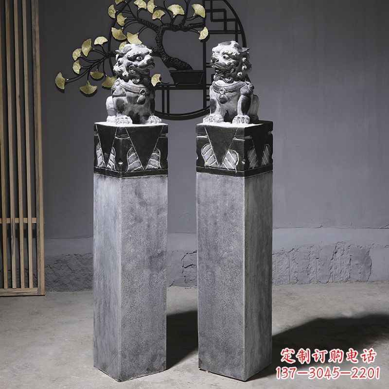 宁波仿古石狮子雕塑