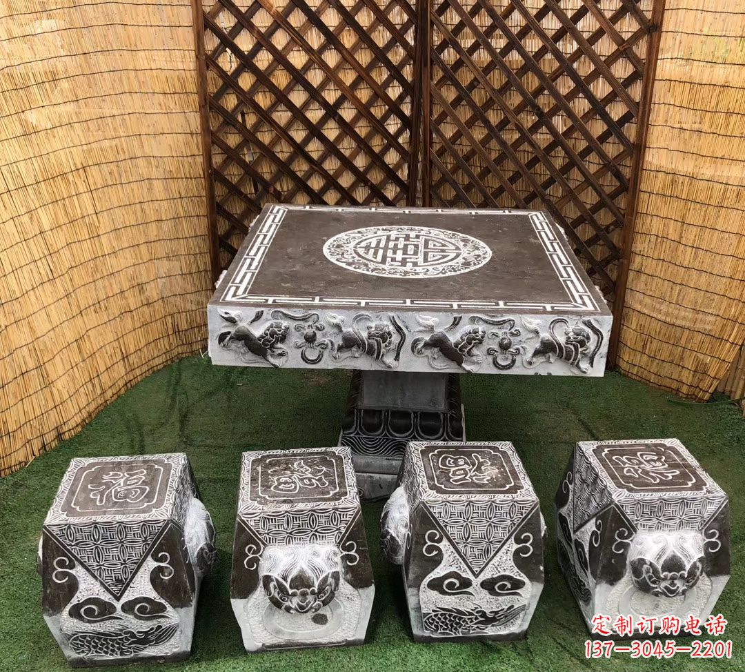 宁波仿古石桌凳公园景观石雕
