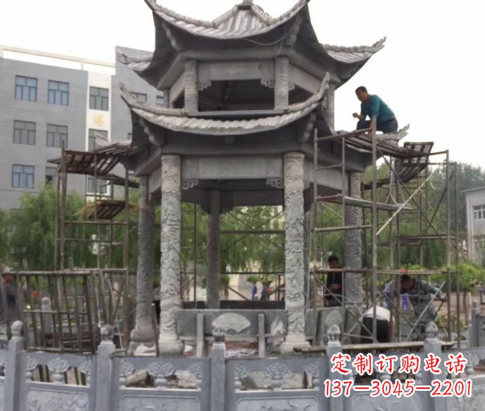 宁波仿古双层石雕凉亭