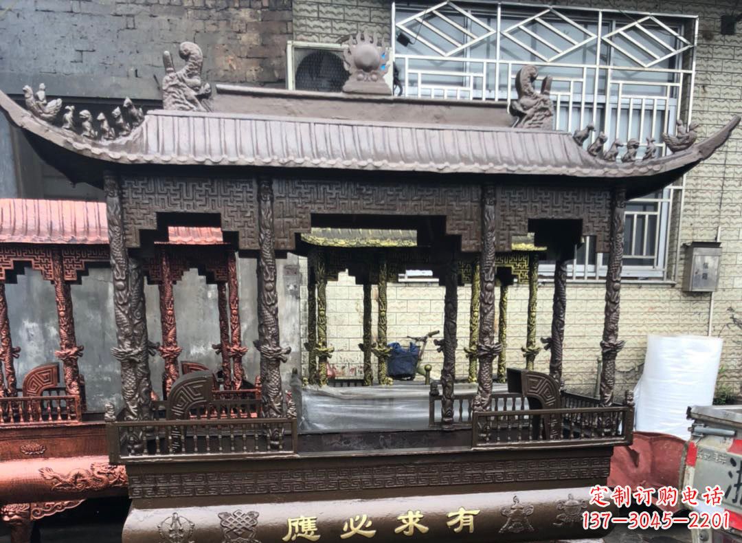 宁波精美仿古铜香炉雕塑
