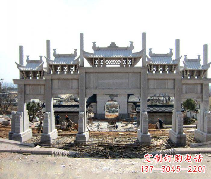 宁波仿古五门石牌坊