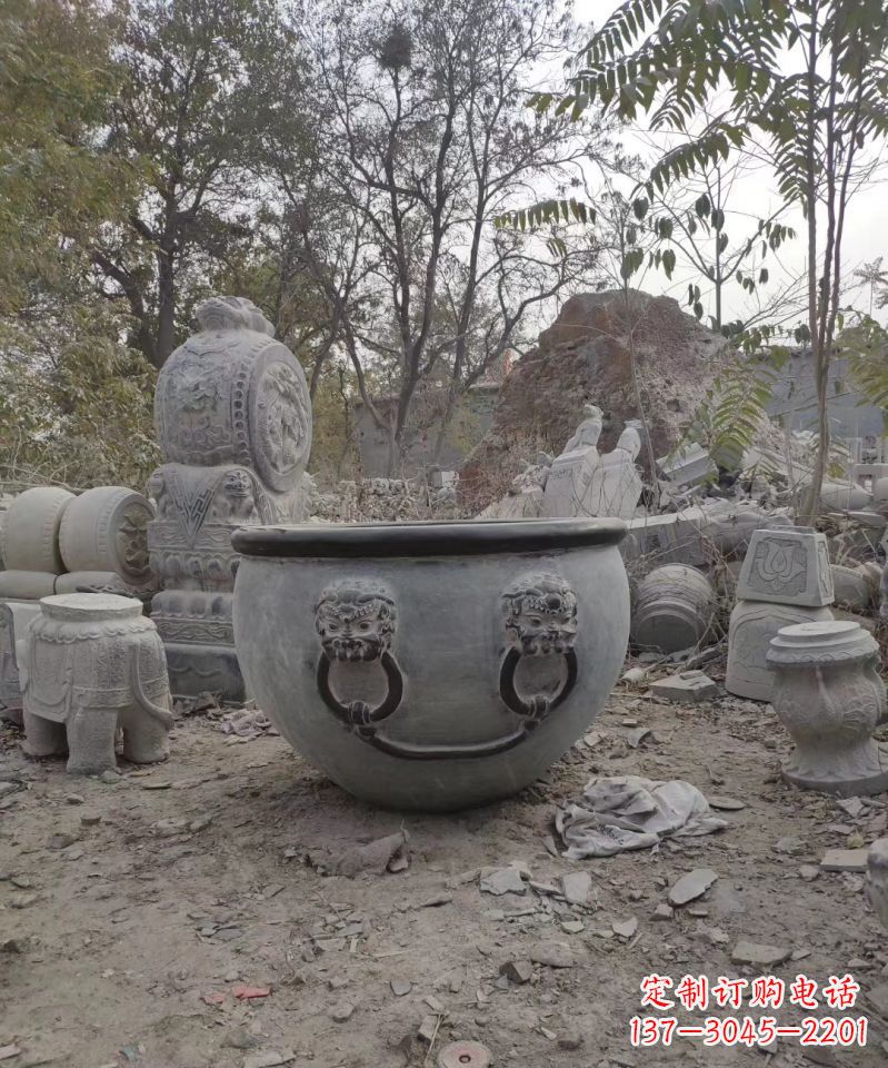 宁波仿古石雕水缸雕塑