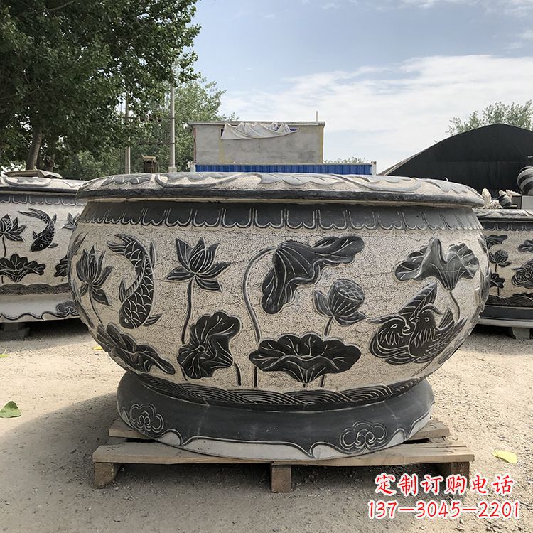 宁波精美仿古花盆雕塑