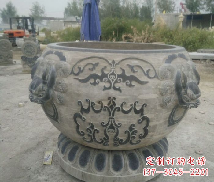 宁波仿古圆形水缸石雕