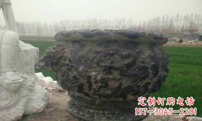 宁波仿古圆形水缸石雕