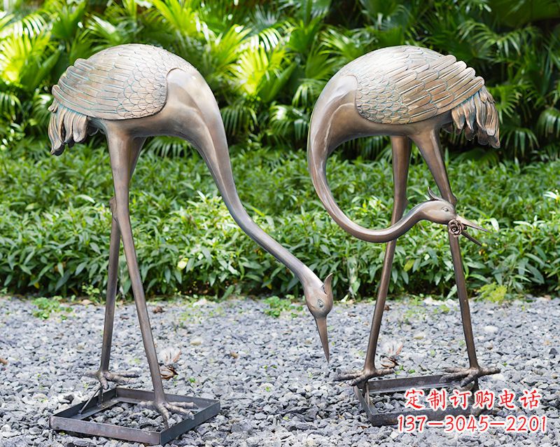 宁波传统文化铸造仙鹤雕塑
