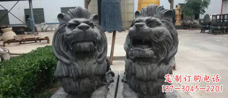 宁波玻璃钢狮子雕塑