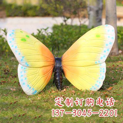 宁波仿真蝴蝶_黄白色35x65x42