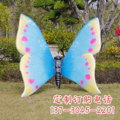 宁波蓝白双色蝴蝶雕塑