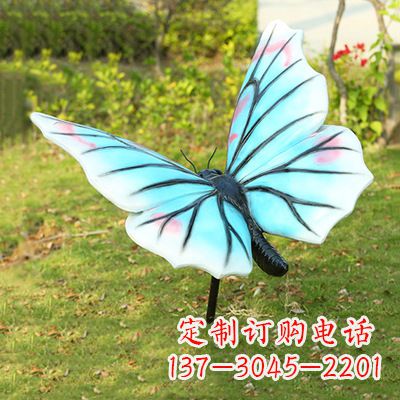 宁波浅蓝白色蝴蝶雕塑