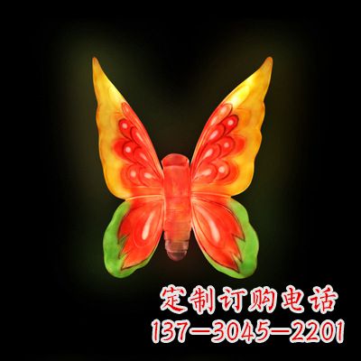 宁波精美小号黄色发光蝴蝶雕塑