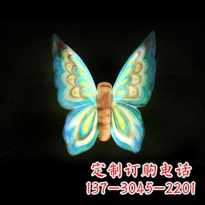 宁波蓝色闪耀的夜晚——37x48x20”发光蝴蝶雕塑