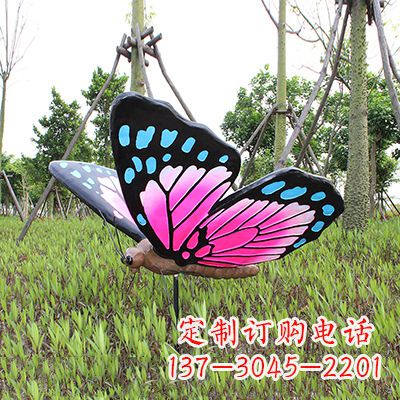 宁波紫蓝黑款蝴蝶雕塑
