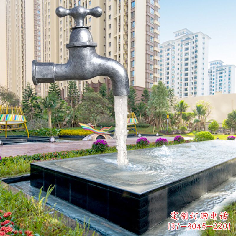 宁波仿真水龙头流水喷泉雕塑