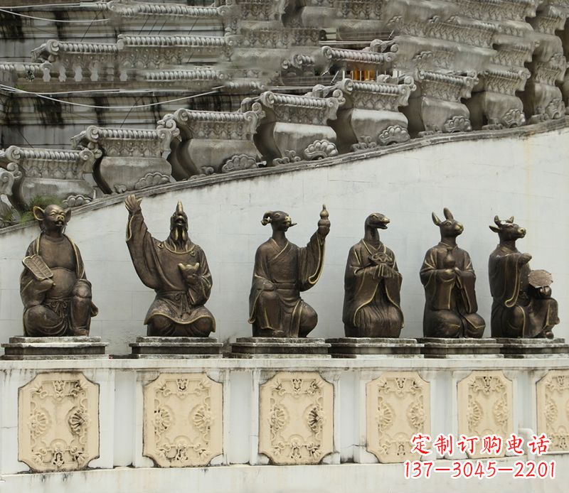 宁波十二生肖铜雕塑定制