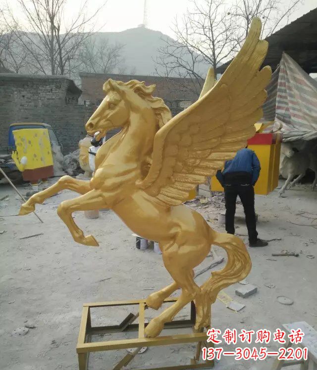 宁波飞马动物铜雕,精美细腻