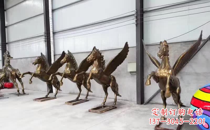 宁波精美绝伦的飞马铜雕